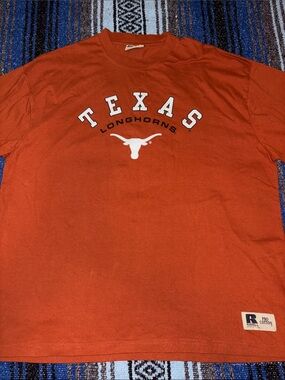 Vintage University of Texas Longhorns Longsleeve Russell Athletic Tee Shirt